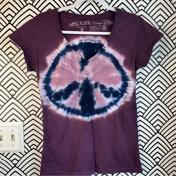 L.O.L. Vintage Tops Y2k Lol Vintage Shirt Tye Dye Peace Sign 200s Cute Tee Poshmark